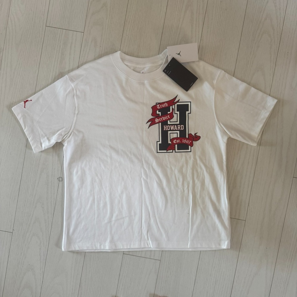 Jordan x Howard University HBCU Truth Service T-Shirt Womens Medium Nike White